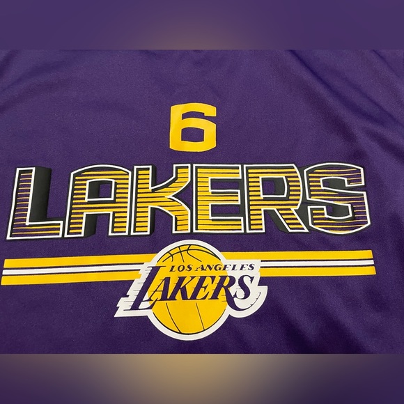NBA Los Angeles Lakers Purple #6 LeBron James Tank Top Jersey size Medium - Picture 6 of 7
